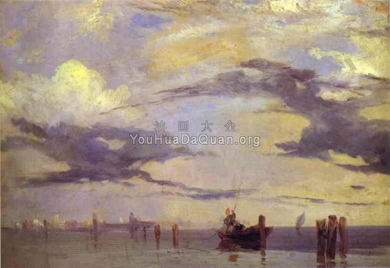 View of the Lagoon Near Venice - 理查德·帕克斯·伯宁顿